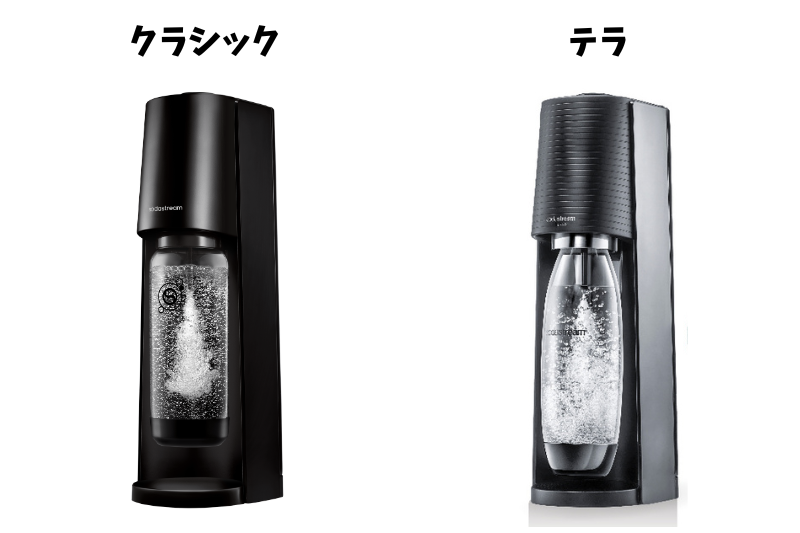 ソーダストリーム クラシックとテラの本体デザイン比較